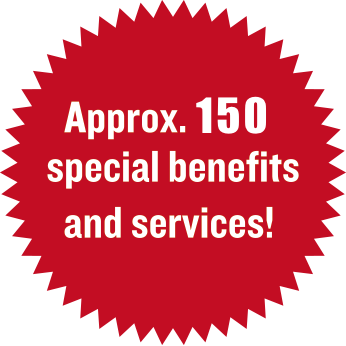 Approx. 200 special benefits and services!
